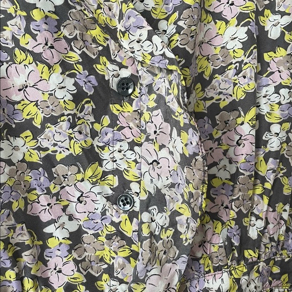 ARITZIA | WILFRED 100% SILK AND LINEN FLORAL BOHO DRESS SIZE 6 - Picture 5 of 14